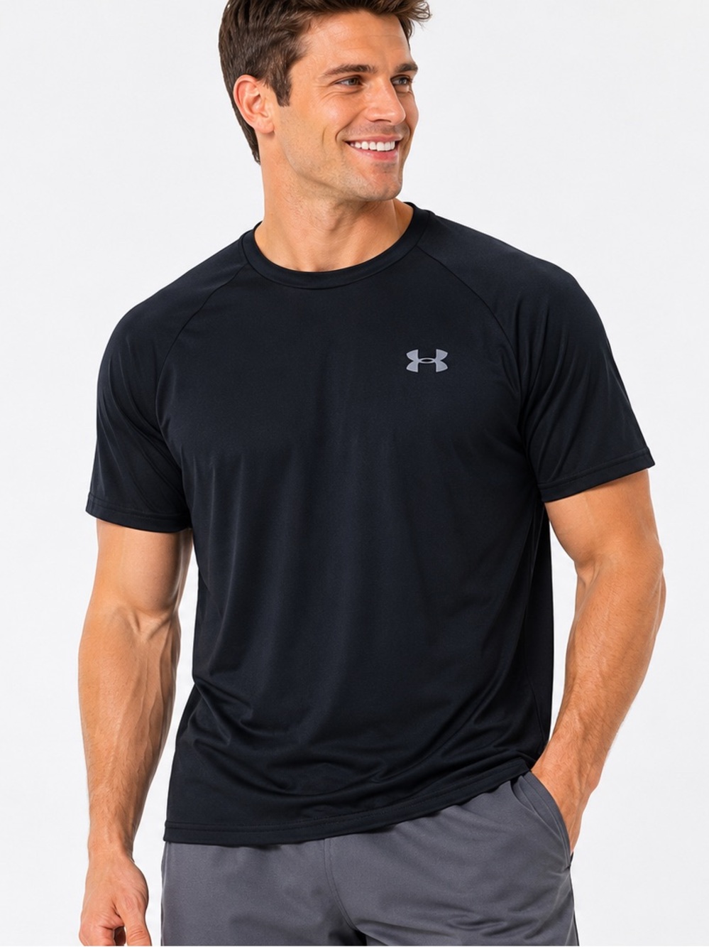 Under Armour The Tech Tee Short Sleeve T-Shirt Black Men's Size XL